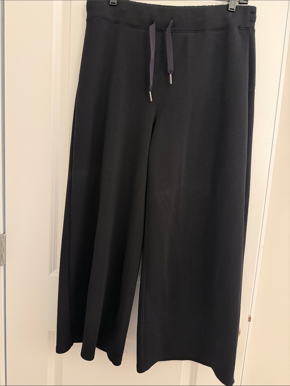 SPANX Black Wide-Leg Pull-On Lounge Pants with Drawstring